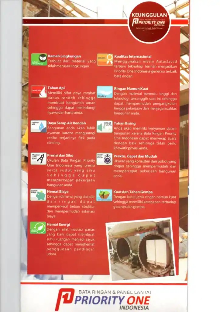 keunggulan bata ringan priority one