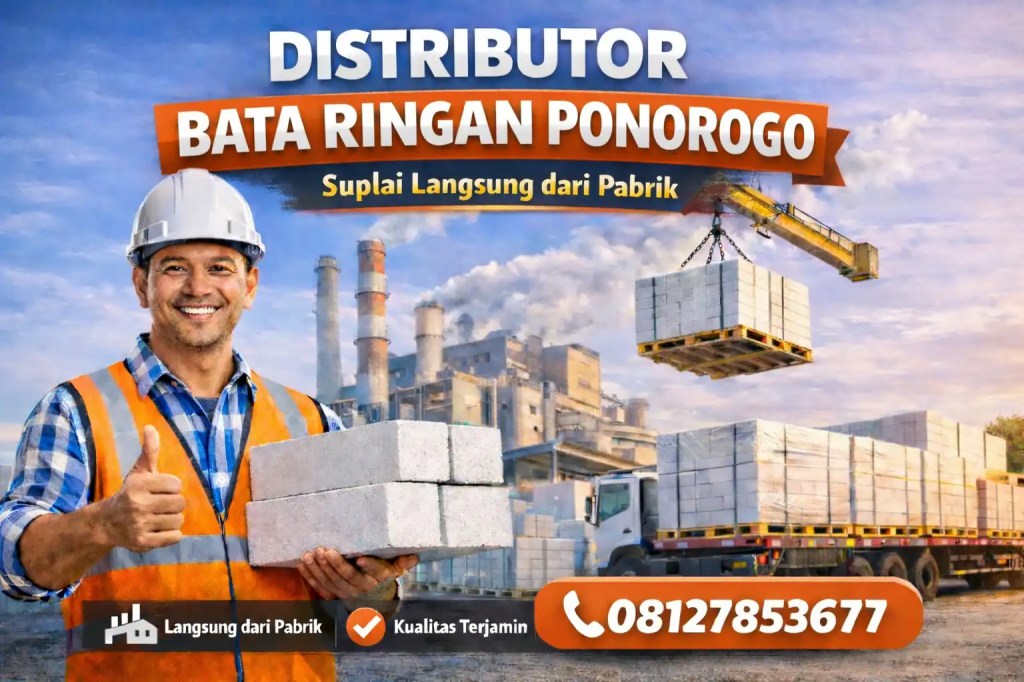 Distributor Bata Ringan Ponorogo Langsung&nbsp;Pabrik